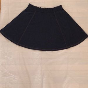 Divided Denim Mini A Line Skirt with Zipper